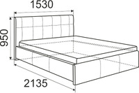 Кровать Лаура с латами Nice White