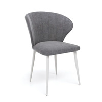 Стул Капри ULTRA GREY каркас белый